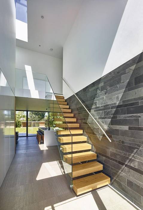 House 134, Andrew Wallace Architects Andrew Wallace Architects Minimalist corridor, hallway & stairs