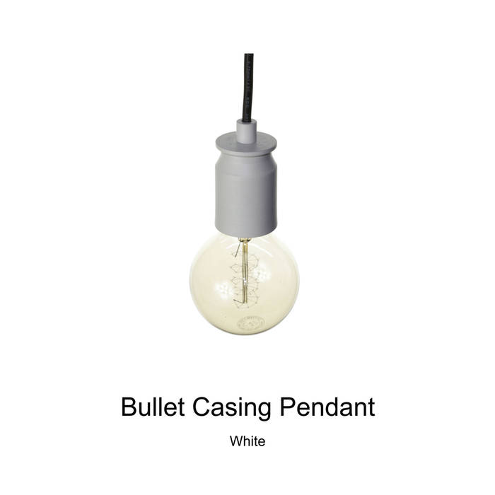 Bullet Casing Pendant_White SANUC 모던스타일 발코니, 베란다 & 테라스 금속 sanuc,lighting,design,ceiling,edison,bulb,사눅,조명,디자인,직부,에디슨,전구,bullet,탄피,조명