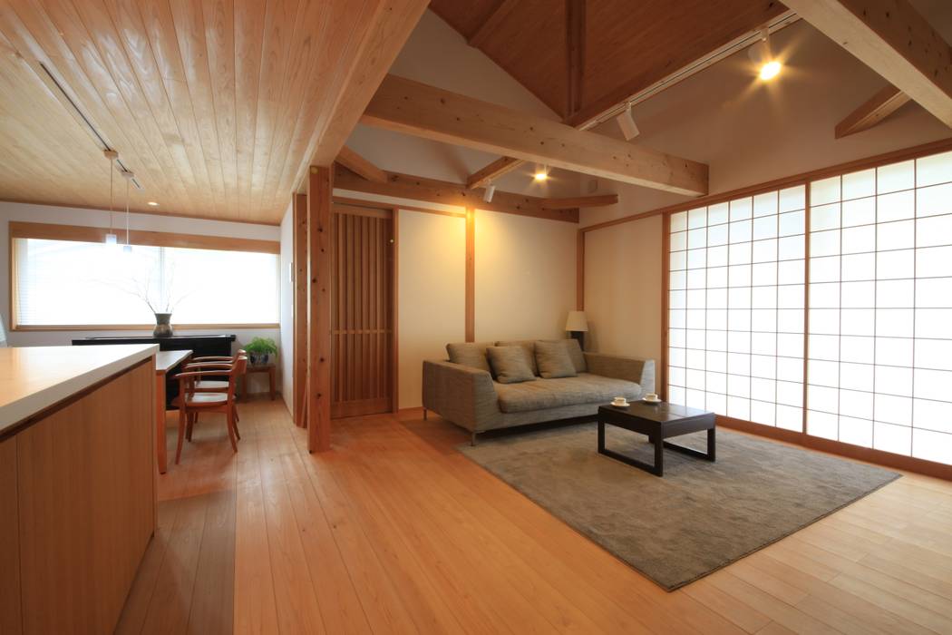 金山の家 群馬県太田市, 田村建築設計工房 田村建築設計工房 Eclectic style living room