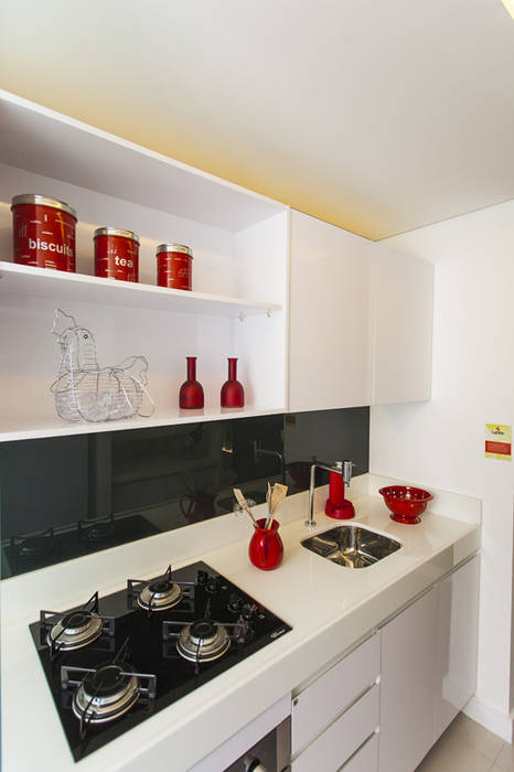 Condominio Laffite, POCHE ARQUITETURA POCHE ARQUITETURA Cozinhas modernas Cerâmica Utensílios de cozinha