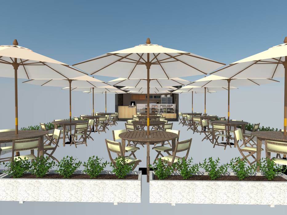 Cafe al aire libre , Atahualpa 3D Atahualpa 3D 商业空间 木頭 Wood effect 餐廳