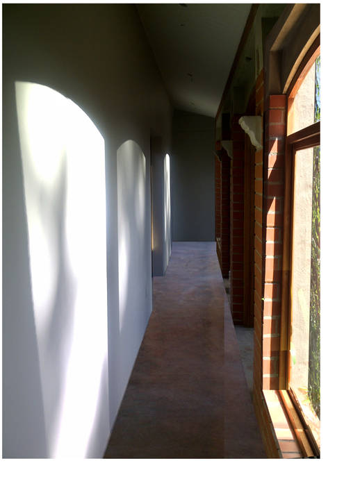 House Lubbe, Bloemfontein Smit Architects Country style windows & doors interior,green,courtyard