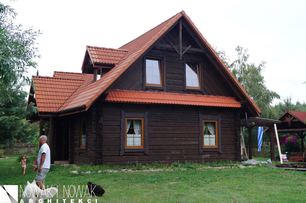 DOMY DREWNIANE, Nowak i Nowak Architekci Nowak i Nowak Architekci Country style houses Wood Wood effect