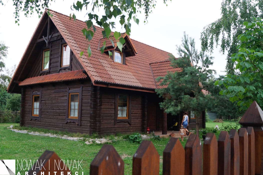 DOMY DREWNIANE, Nowak i Nowak Architekci Nowak i Nowak Architekci Country style houses Wood Wood effect