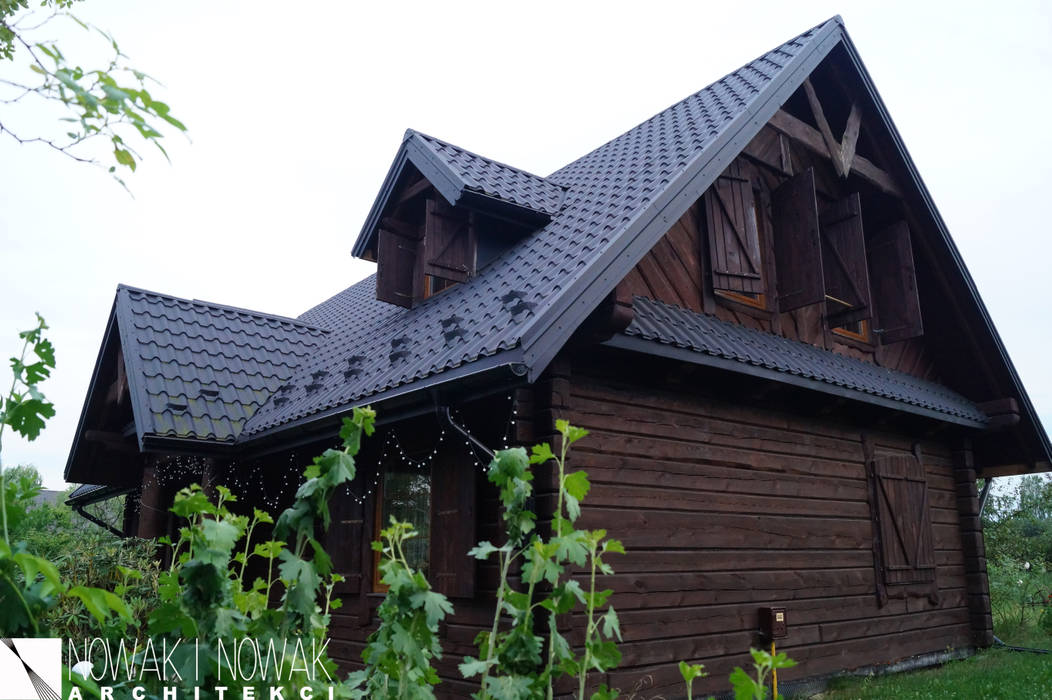 DOMY DREWNIANE, Nowak i Nowak Architekci Nowak i Nowak Architekci Country style houses Wood Wood effect