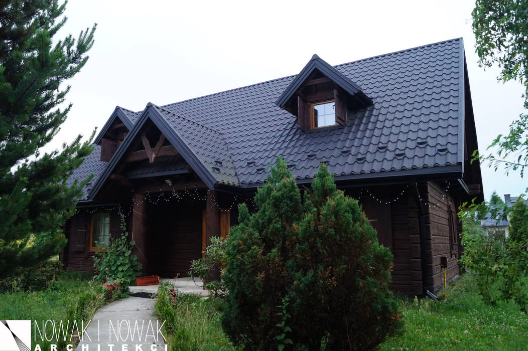 DOMY DREWNIANE, Nowak i Nowak Architekci Nowak i Nowak Architekci Country style houses Wood Wood effect