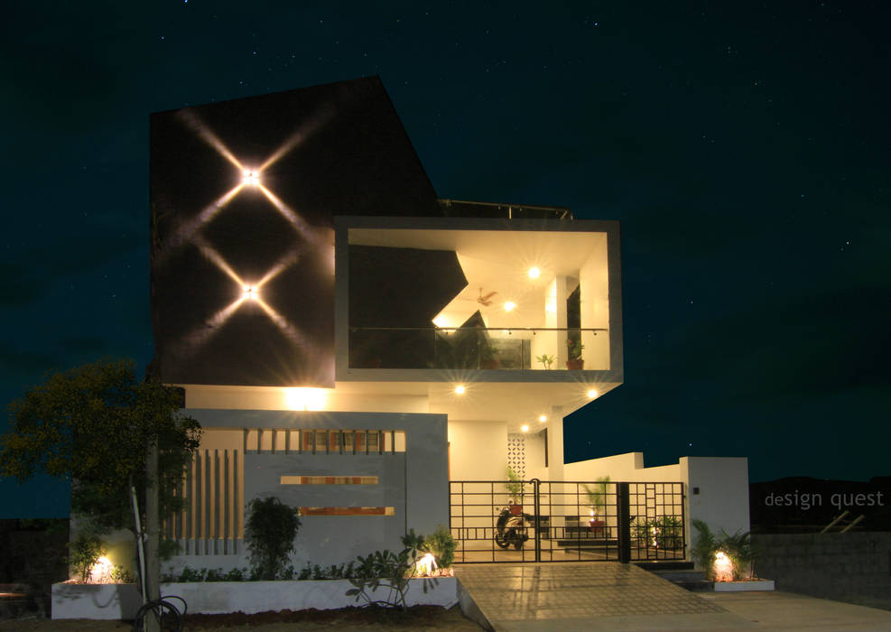Gowrishankar Residence, Design Quest Architects Design Quest Architects Modern home Concrete