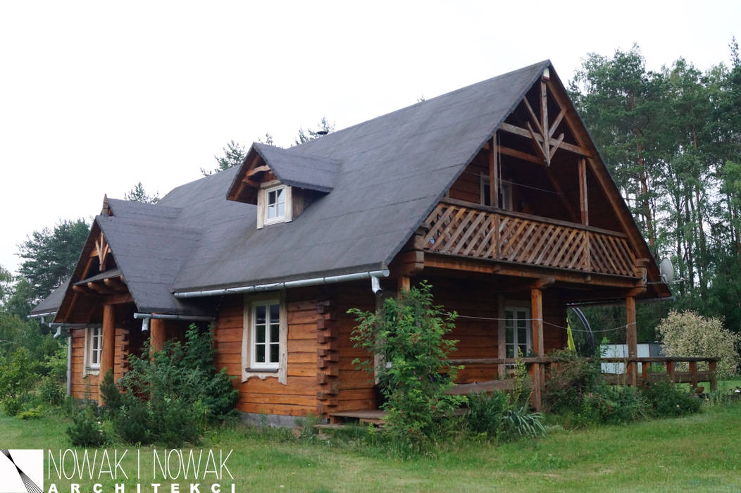 DOMY DREWNIANE, Nowak i Nowak Architekci Nowak i Nowak Architekci Country style houses Wood Wood effect