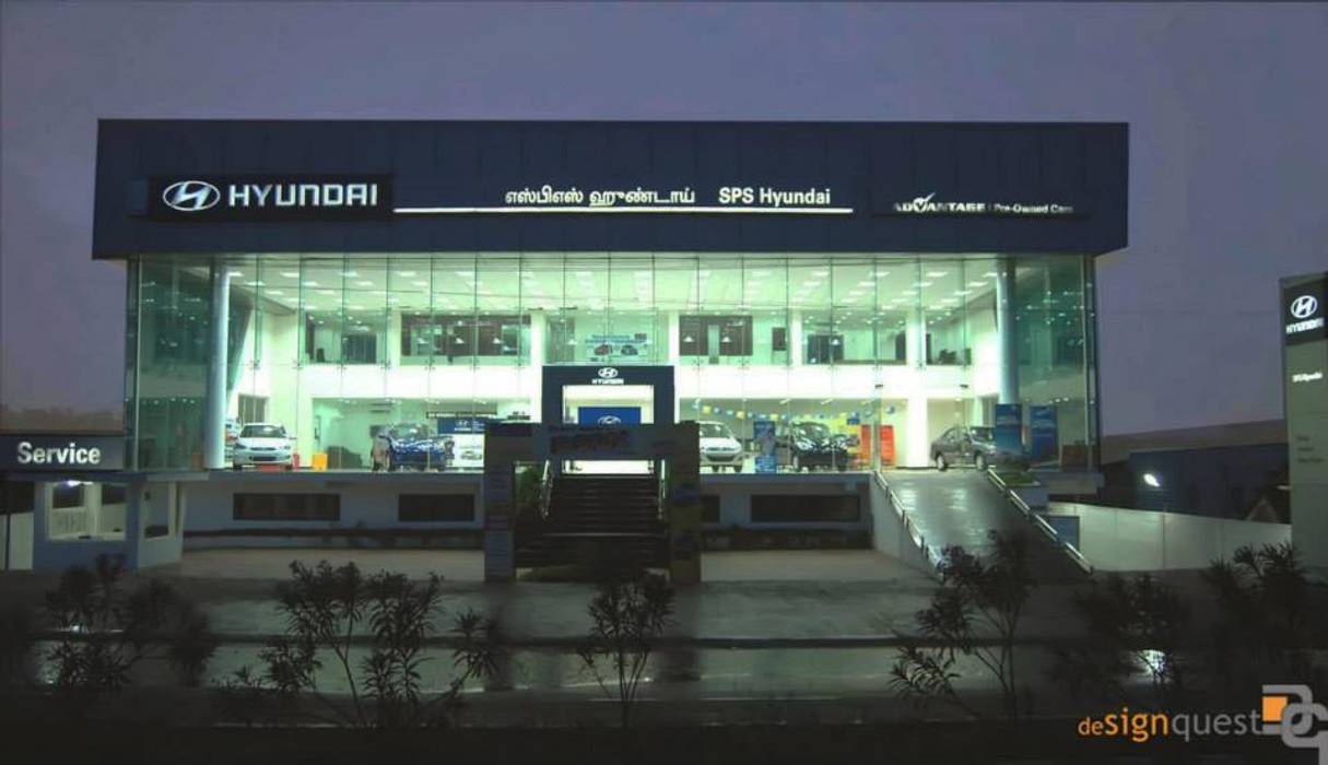 Hyundai Showroom , Design Quest Architects Design Quest Architects Commercial spaces Car Dealerships