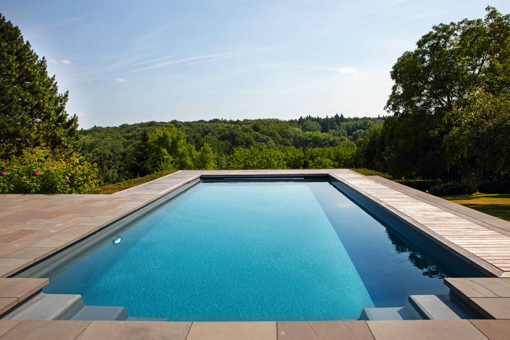 Sportlicher gartenpool im bergischen moderne pools von hesselbach gmbh