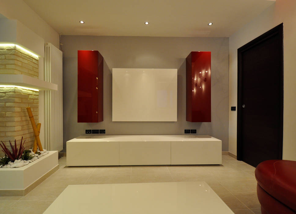 Love My Home, Officina design Officina design Livings de estilo moderno Muebles de televisión y dispositivos electrónicos