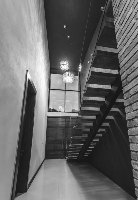 Vistas del Sol, 2M Arquitectura 2M Arquitectura Modern corridor, hallway & stairs