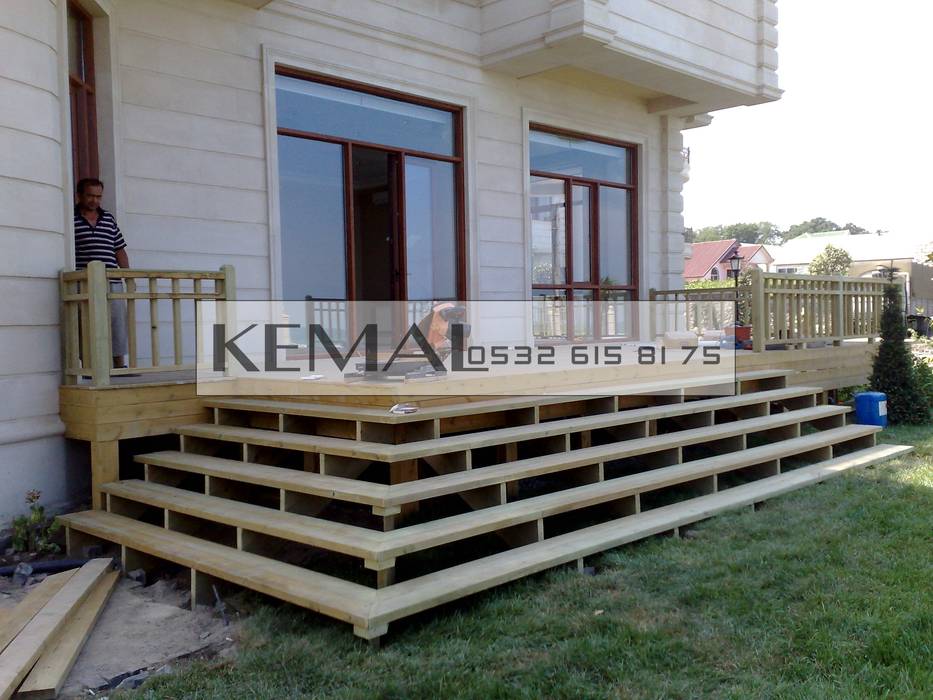 Ahşap Merdiven, konutahsap konutahsap ระเบียง, นอกชาน ไม้ Wood effect ของแต่งบ้านและอุปกรณ์จิปาถะ