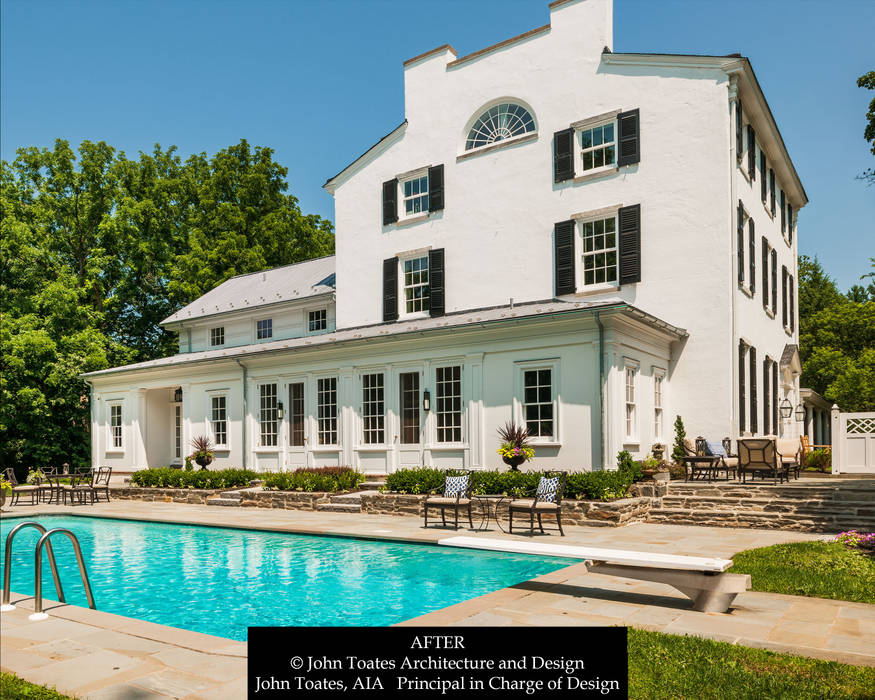 Pool Facing Facade John Toates Architecture and Design Classic style houses