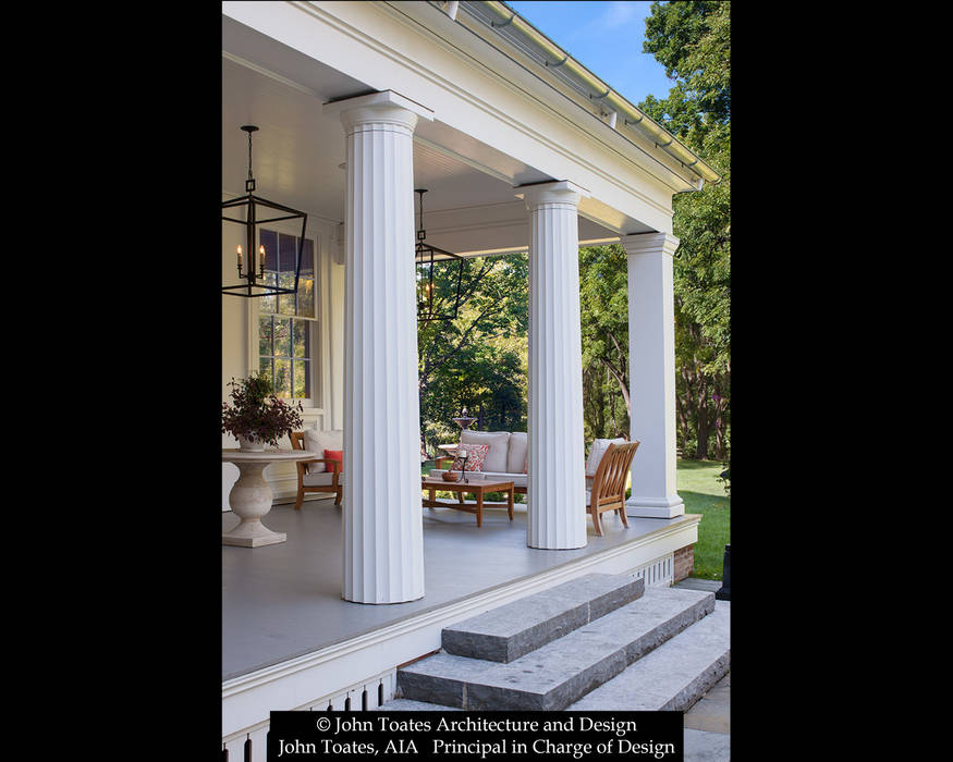 Porch Columns John Toates Architecture and Design Classic style balcony, veranda & terrace