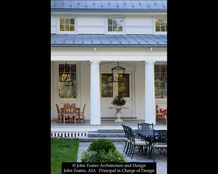 Porch from Terrace John Toates Architecture and Design Patios & Decks porch,terrace,columns,addition,renovation,classic,traditional