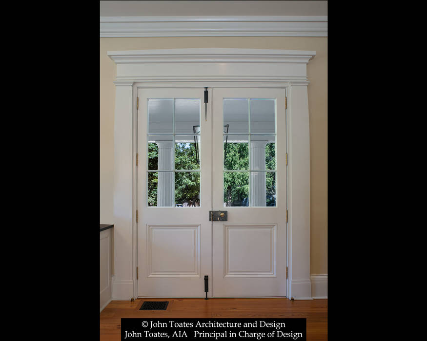 Porch Doors John Toates Architecture and Design Classic windows & doors White doors,interior,hardware,classic,traditional