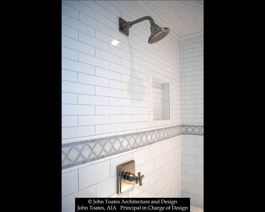 Shower Tile John Toates Architecture and Design Classic style bathroom shower,tile,detail,faucet