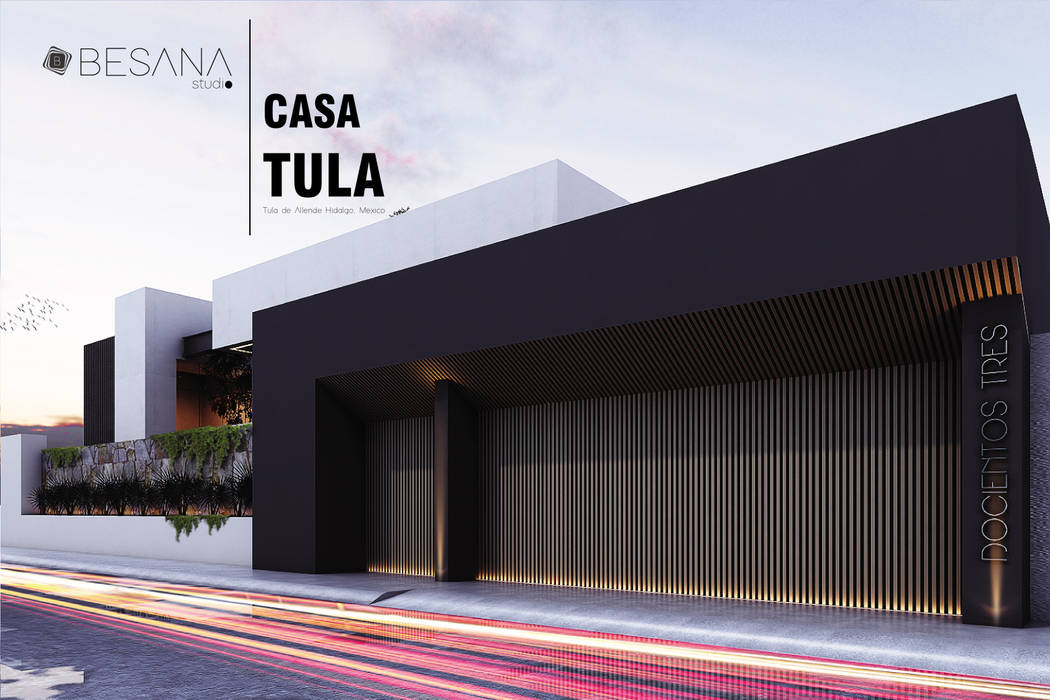 Casa Tula Besana Studio Casas modernas Concreto Beige