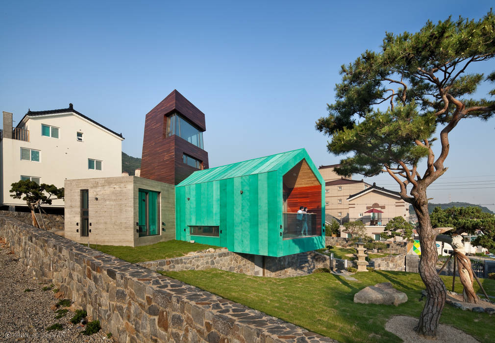 TOWER HOUSE, ON ARCHITECTURE INC. ON ARCHITECTURE INC. 아시아스타일 주택