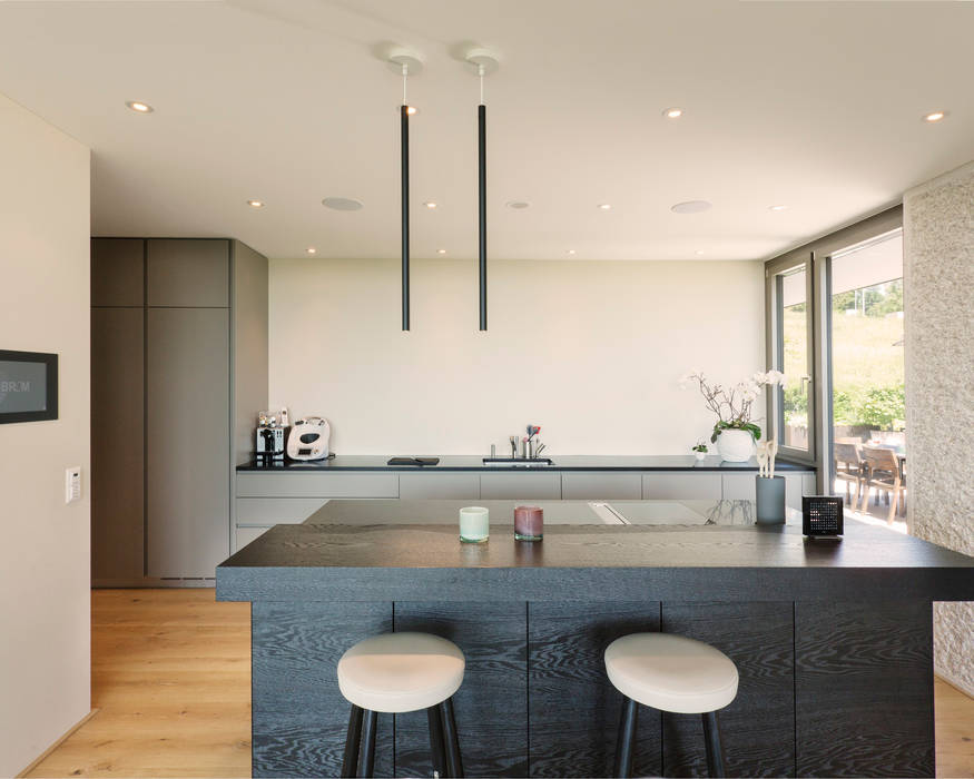 Objekt 340, meier architekten zürich meier architekten zürich Modern style kitchen Wood Wood effect