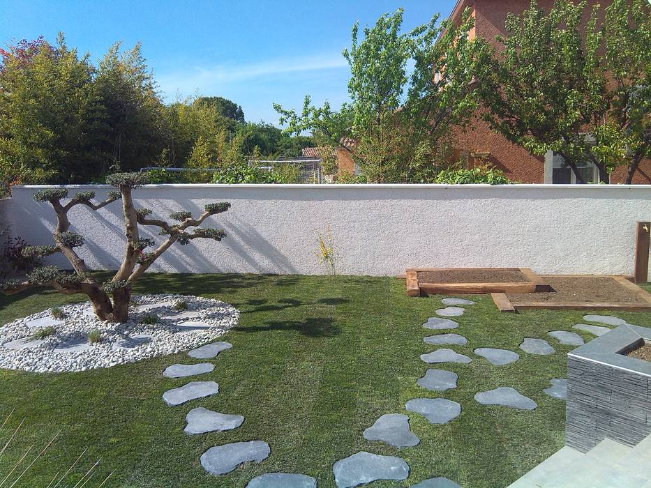 Olivier Nuage Et Potager Sur Deux Niveaux Aen Paysages Jardin Moderne Homify Olivier Nuage Et Potager Sur Deux Niveaux Aen Paysages Jardin Moderne Homify