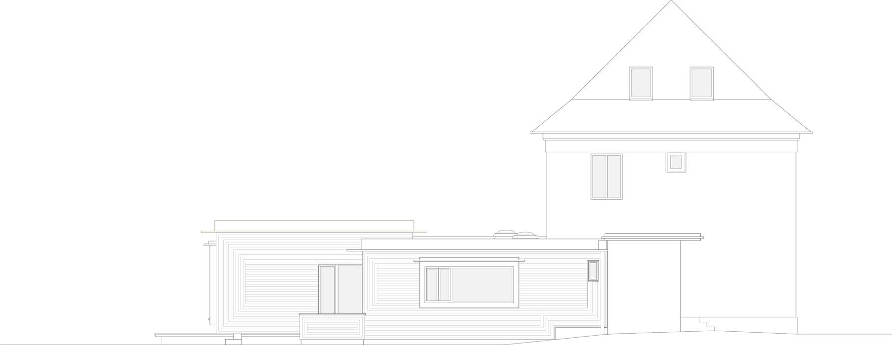 modern by brandt+simon architekten, Modern semi-detached house,extension,Berlin,wooden house,wood facade