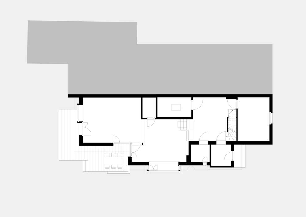 ground floor: modern by brandt+simon architekten, Modern semi-detached house,extension,Berlin,wooden house,wood facade