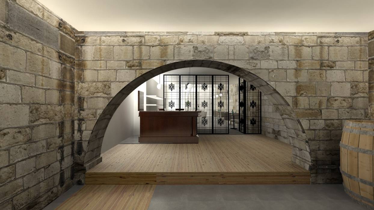 Armazém Lusitano, A3 Ateliê Academia de Arquitectura A3 Ateliê Academia de Arquitectura Bodegas de vino Granito