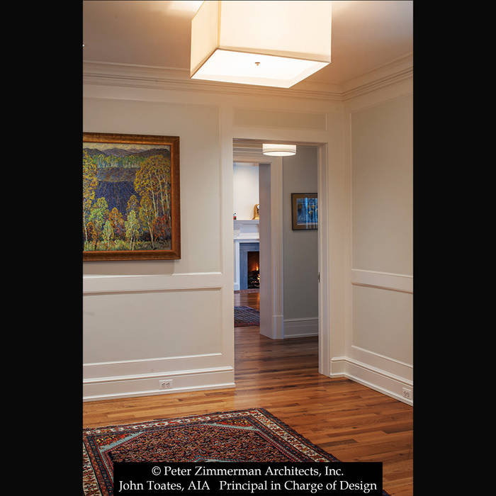 Hallway John Toates Architecture and Design Classic style corridor, hallway and stairs interior,hallway,paneling,wood flooring