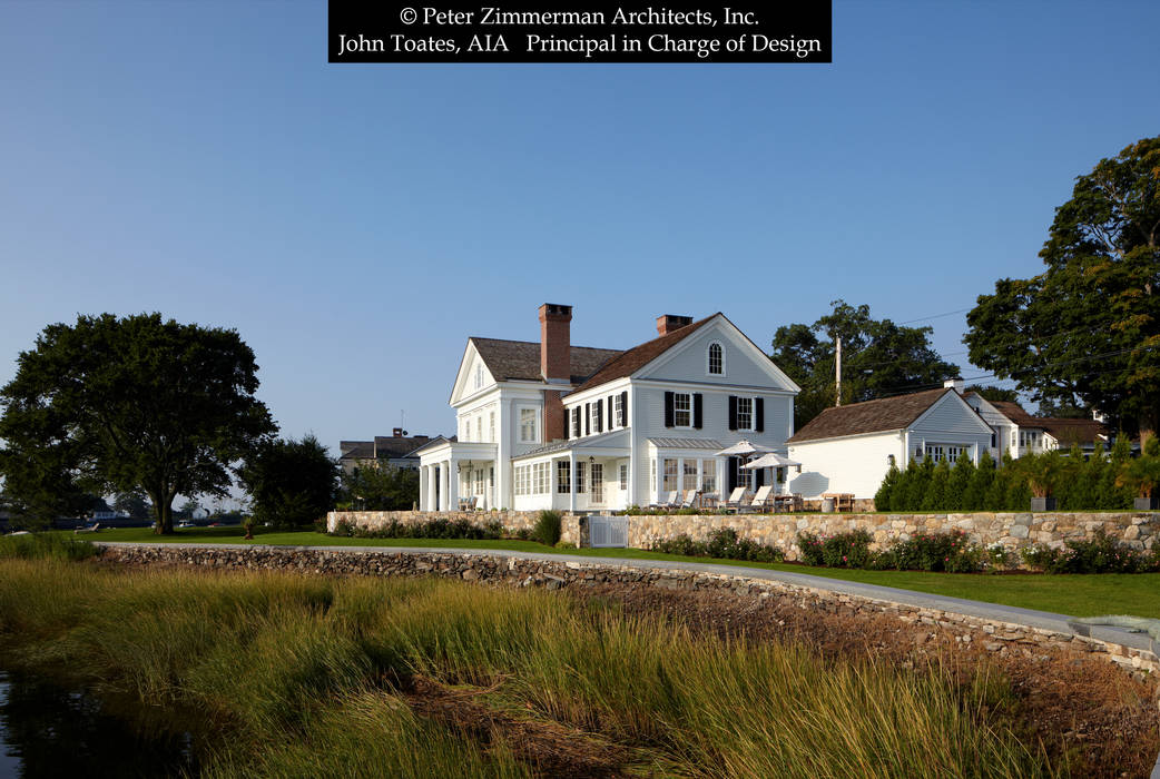 New Greek Revival House - Southport, CT, John Toates Architecture and Design John Toates Architecture and Design Casas de estilo clásico