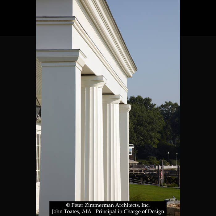 New Greek Revival House - Southport, CT, John Toates Architecture and Design John Toates Architecture and Design Klassischer Balkon, Veranda & Terrasse