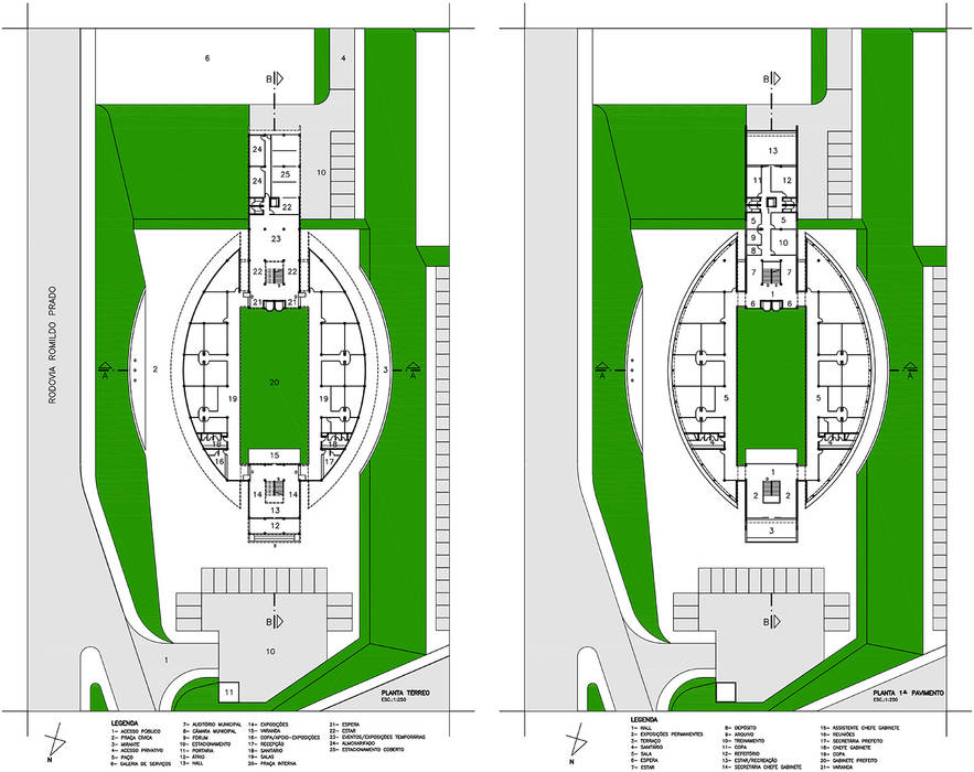 Paço Municipal/ Parque Cívico de Louveira, Douglas Piccolo Arquitetura e Planejamento Visual LTDA. Douglas Piccolo Arquitetura e Planejamento Visual LTDA.
