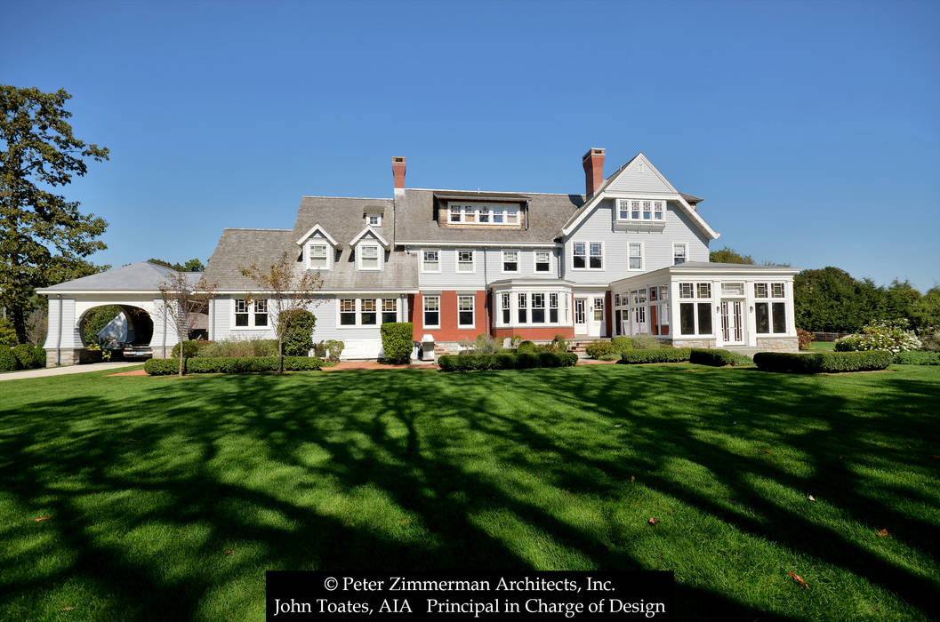 Queen Anne Addition & Renovation - Westport, CT, John Toates Architecture and Design John Toates Architecture and Design Rumah Klasik