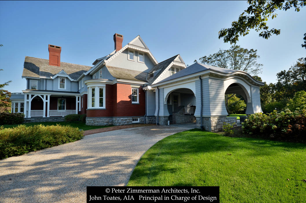 Queen Anne Addition & Renovation - Westport, CT, John Toates Architecture and Design John Toates Architecture and Design Casas de estilo clásico