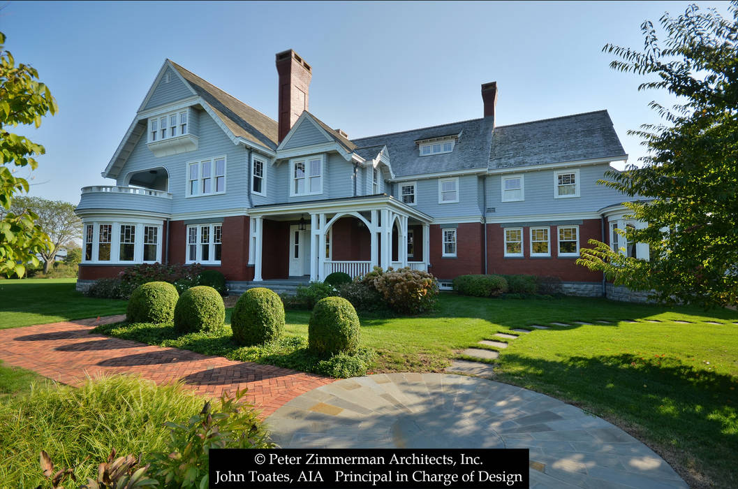 Queen Anne Addition & Renovation - Westport, CT, John Toates Architecture and Design John Toates Architecture and Design Rumah Klasik