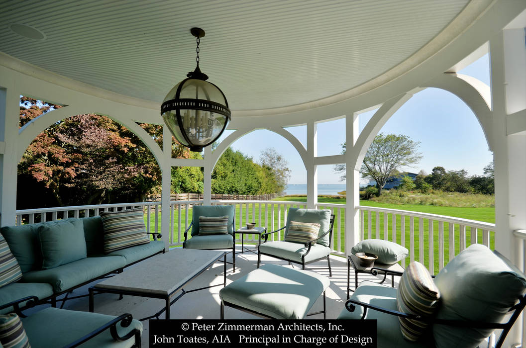 Queen Anne Addition & Renovation - Westport, CT, John Toates Architecture and Design John Toates Architecture and Design Klasyczny balkon, taras i weranda