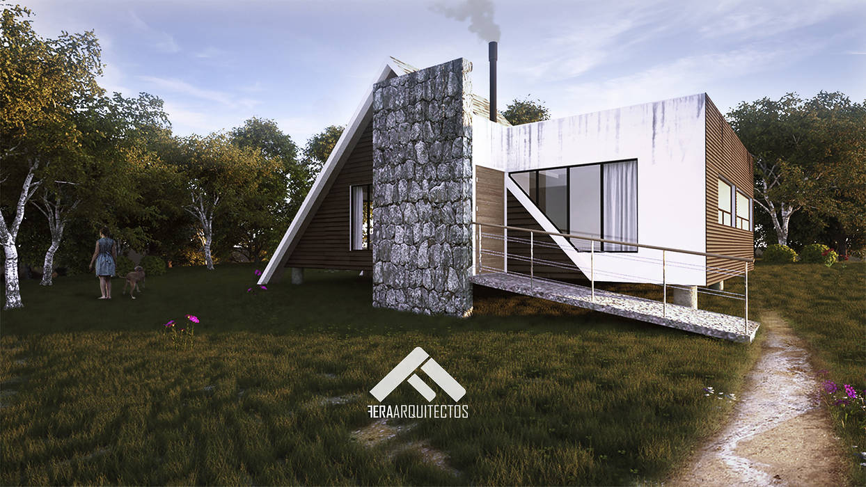 Proyecto Cabaña, FERAARQUITECTOS FERAARQUITECTOS บ้านและที่อยู่อาศัย