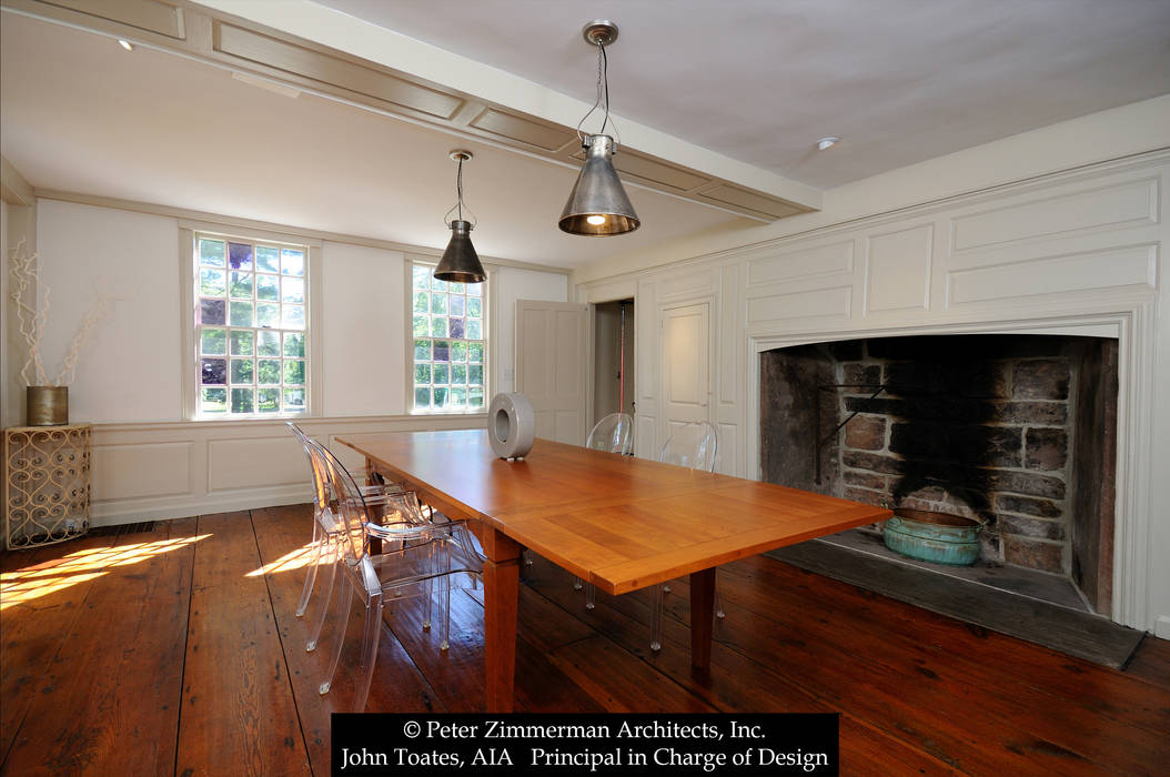 Historical Addition & Renovation - Darien, CT, John Toates Architecture and Design John Toates Architecture and Design クラシックデザインの ダイニング