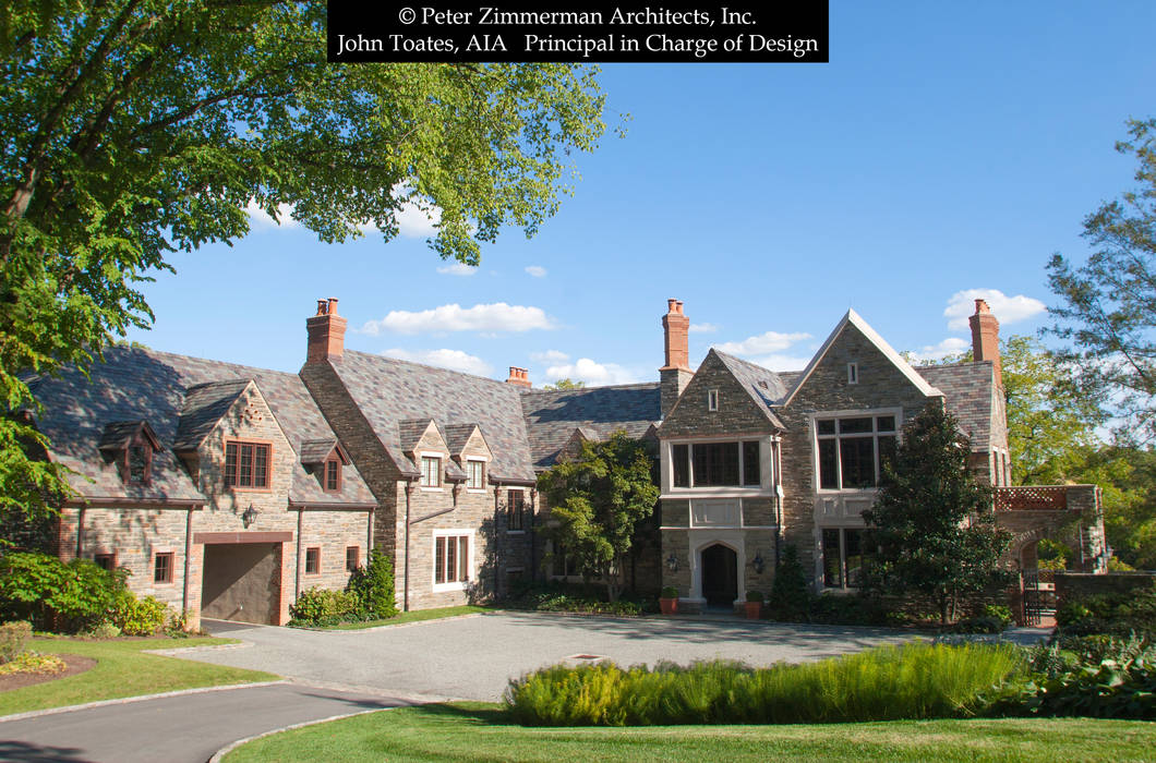 New English Estate House - Gladwyne, PA, John Toates Architecture and Design John Toates Architecture and Design Casas clásicas