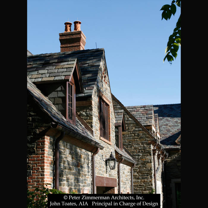 New English Estate House - Gladwyne, PA, John Toates Architecture and Design John Toates Architecture and Design クラシカルな 家