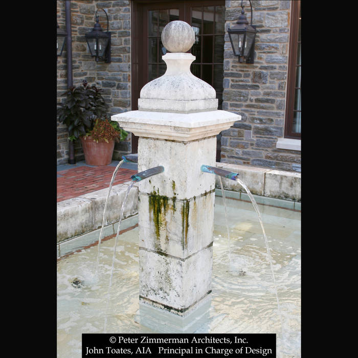 Fountain Detail John Toates Architecture and Design Classic style houses