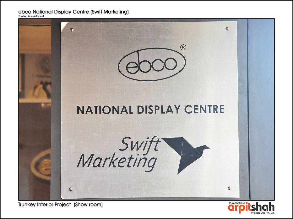 ebco Showroom @ Thaltej, SG Mall, ARPIT SHAH PROJECTS OPC PVT LTD. ARPIT SHAH PROJECTS OPC PVT LTD.