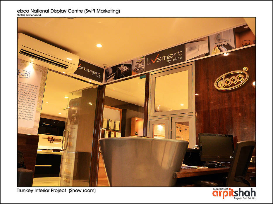 ebco Showroom @ Thaltej, SG Mall, ARPIT SHAH PROJECTS OPC PVT LTD. ARPIT SHAH PROJECTS OPC PVT LTD.