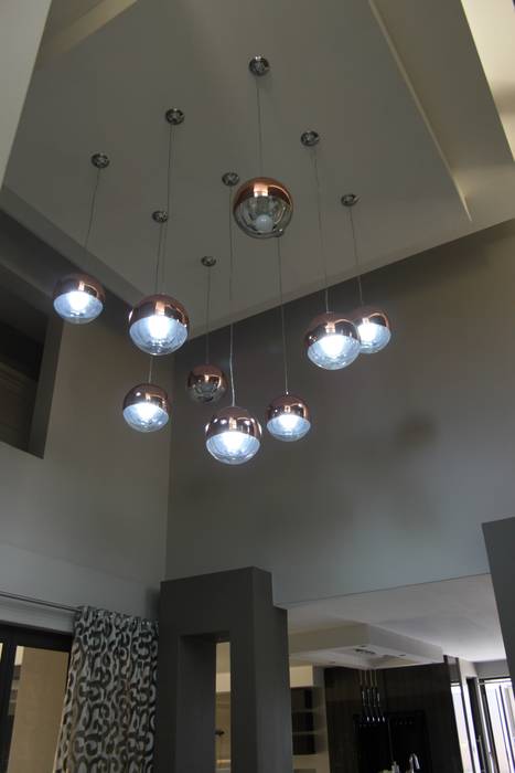 Cluster of pendant lights Inside Out Interiors Modern walls & floors