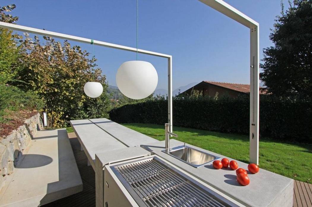 ​Barbecue Outdoor, sandra marchesi architetto sandra marchesi architetto Giardino moderno Cemento