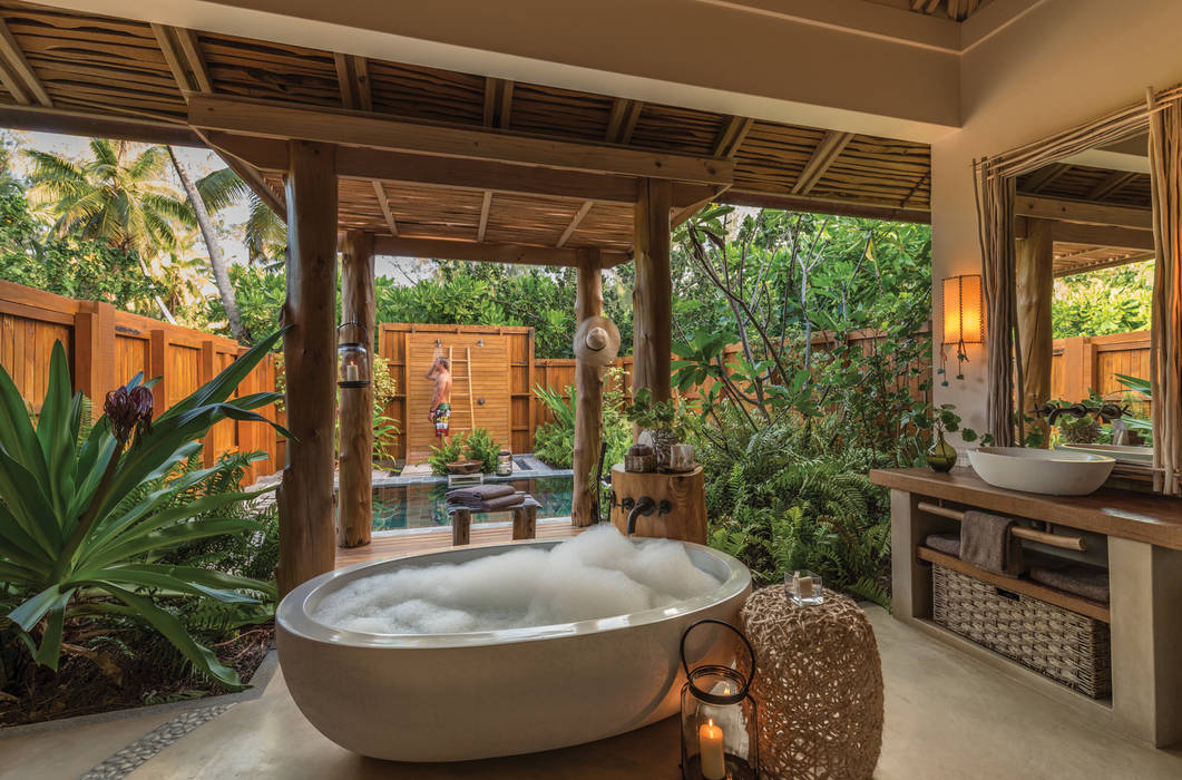 Decoración baño гостиницы в тропическом стиле от comprar en bali тропически...
