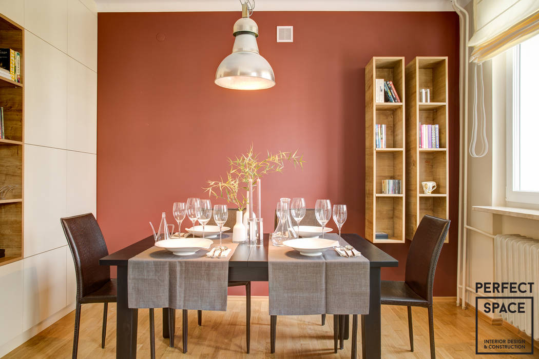 Mieszkanie dla singla, Perfect Space Perfect Space Modern dining room