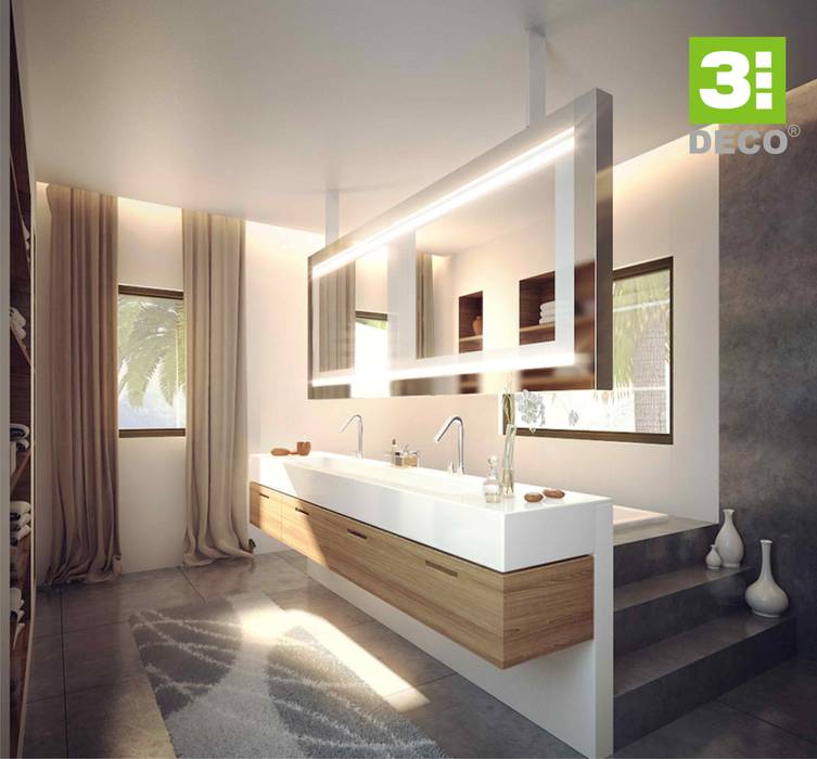 BAÑO CASUARINAS 3 DECO Baños de estilo minimalista Cuarzo BAÑO