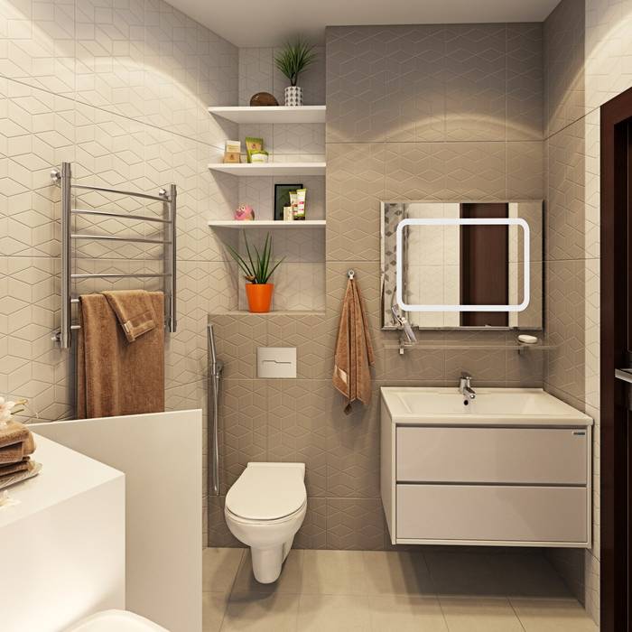 Дизайн-проект #ЖК_Дубль_в_лофте (60 кв.м), ДизайнМастер ДизайнМастер Industrial style bathroom